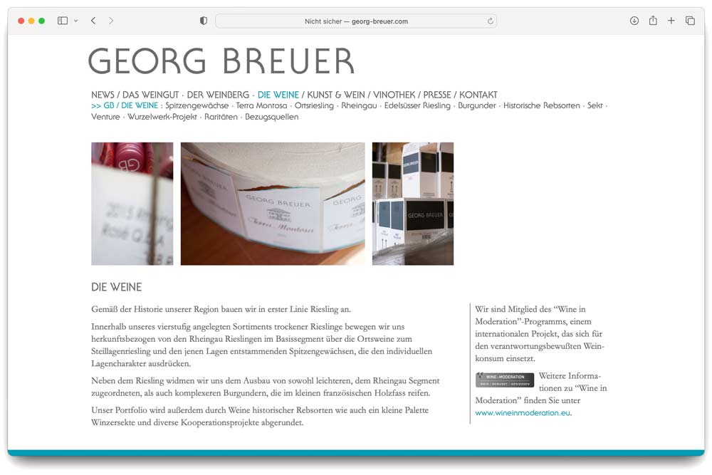 Georg Breuer, Webdesign Marcia Breuer
